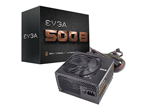 EVGA 500 B1, 80+ BRONZE 500W Power Supply, 3 Year Warranty, Includes FREE Power On Self Tester 100-B1-0500-KR