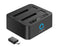 ineo USB3.1 Gen1 to SATA Dual-Bay 2.5" or 3.5" HDD / SSD with Offline Duplicate / Clone Hard Drive Docking Station plus a free USB type C adapter[T3527-VIII+]