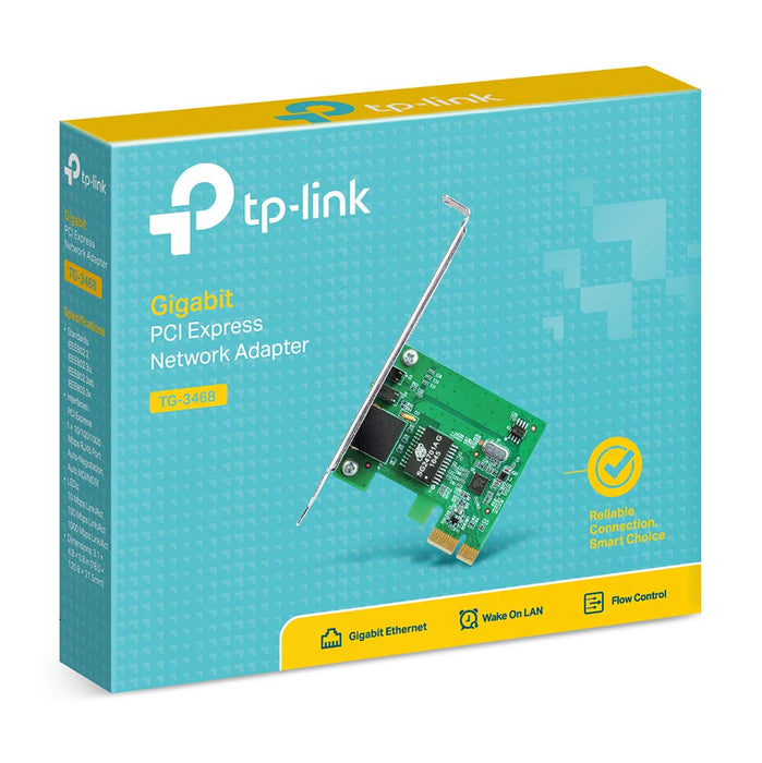 TP-Link 10/100/1000Mbps Gigabit Ethernet PCI Express, PCIE Network Adapter / Network Card / Ethernet Card for PC, Win10 supported (TG-3468)