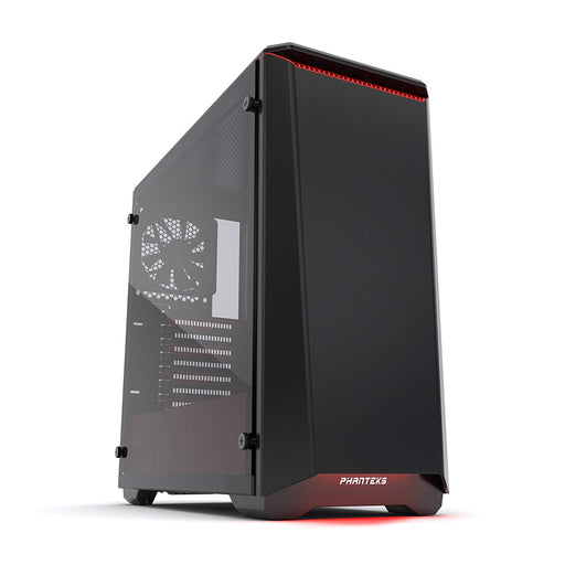 Phanteks Eclipse P400S Silent Edition with Tempered Glass, Black/Red Cases