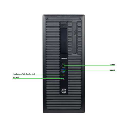 HP EliteDesk 800 G1 MT Desktop PC - Intel Core i7-4790 Quad-Core 3.6GHz CPU, 16GB DDR3, 128GB SSD 500GB HDD, 4x USB 3.0, DVDRW, DisplayPort, Windows 10 Pro 64-bit, 1 Year Warranty,