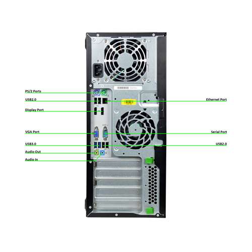 HP EliteDesk 800 G1 MT Desktop PC - Intel Core i7-4790 Quad-Core 3.6GHz CPU, 16GB DDR3, 128GB SSD 500GB HDD, 4x USB 3.0, DVDRW, DisplayPort, Windows 10 Pro 64-bit, 1 Year Warranty,