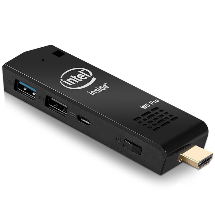 W5 Pro Mini PC Intel Atom Z8350 Windows 10 Computer Stick 4GB DDR 64GB eMMC Support 4K HD,Dual Band WiFi AC,BT 4.2