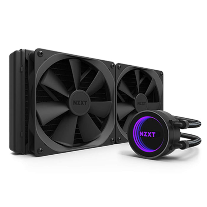 NZXT Kraken X52 240mm - All-In-One RGB CPU Liquid Cooler - CAM-Powered - Infinity Mirror Design - Performance Engineered Pump - Reinforced Extended Tubing - Aer P120mm Radiator Fan (2 Included)