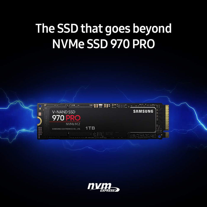 Samsung SSD 970 PRO 512GB - NVMe PCIe M.2 2280 SSD (MZ-V7P512BW), Black/Red