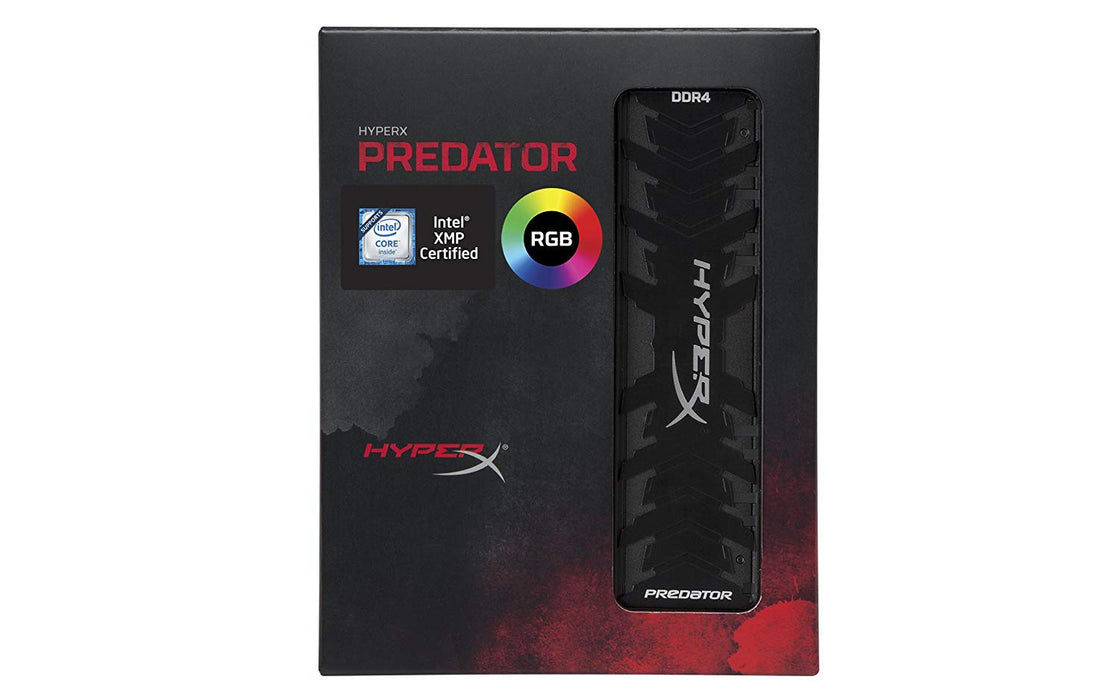 HyperX Predator DDR4 RGB 64GB Kit (4 x 16GB) 3200MHz CL16 DIMM XMP RAM Memory/Infrared Sync Technology- Black (HX432C16PB3AK4/64)