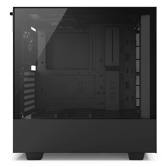 NZXT H500i - Compact ATX Mid-Tower PC Gaming Case - RGB Lighting and Fan Control - CAM-Powered Smart Device - Tempered Glass Panel - Enhanced Cable Management System – Water-Cooling Ready - Black