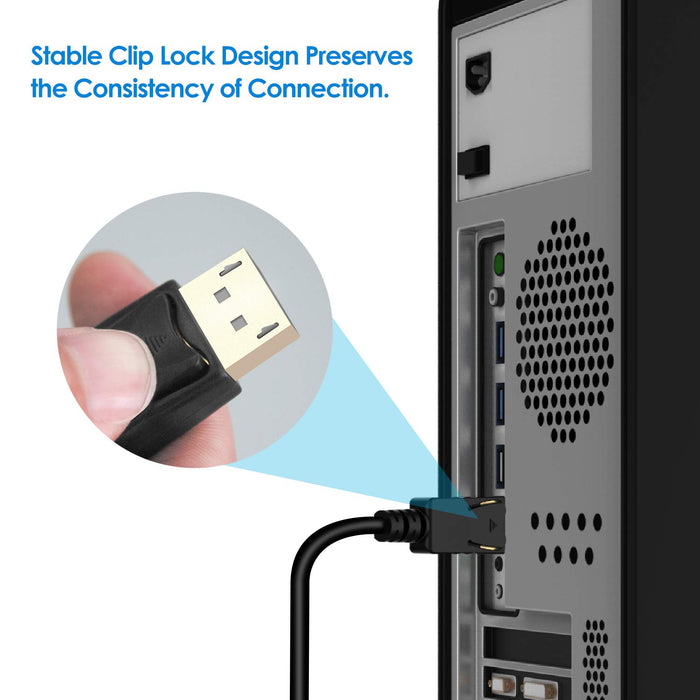 Rankie DisplayPort (DP) to HDMI Cable, 4K Resolution Ready, 10 Feet