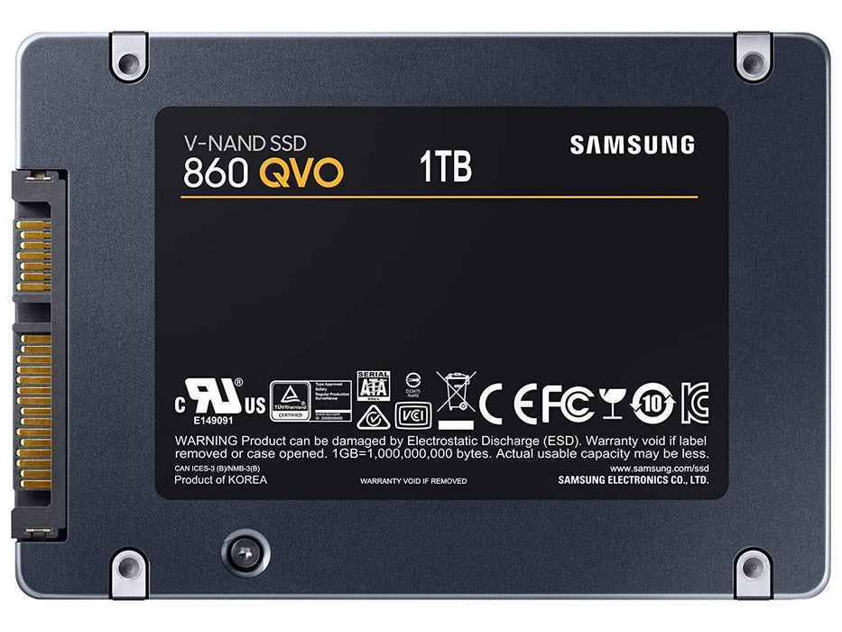 Samsung SSD 860 QVO 1TB 2.5 Inch SATA III Internal SSD (MZ-76Q1T0B/AM), Gray