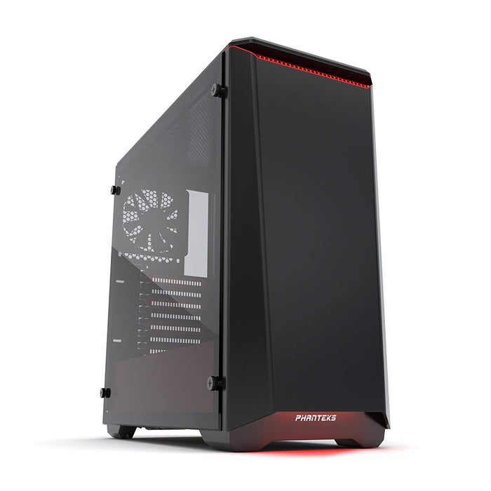 Phanteks Eclipse P400S Silent Edition with Tempered Glass, Black/Red Cases