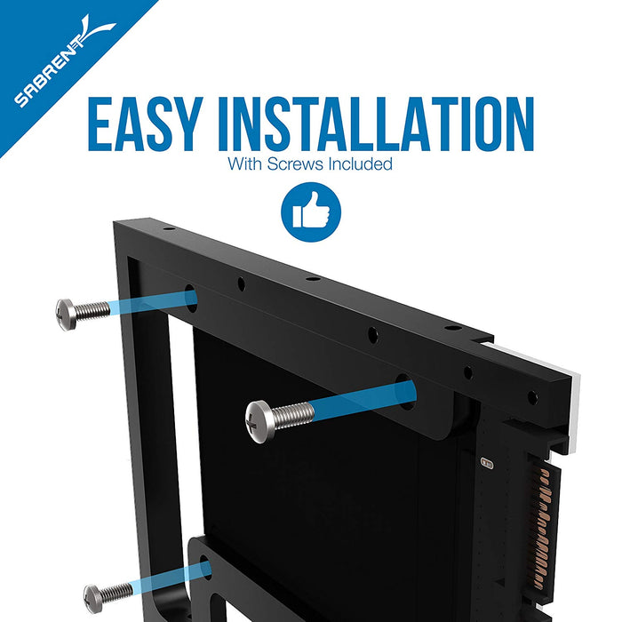 Sabrent 2.5” SSD & SATA Hard Drive to Desktop 3.5” SATA Bay Converter Mounting Kit (BK-PCBS)