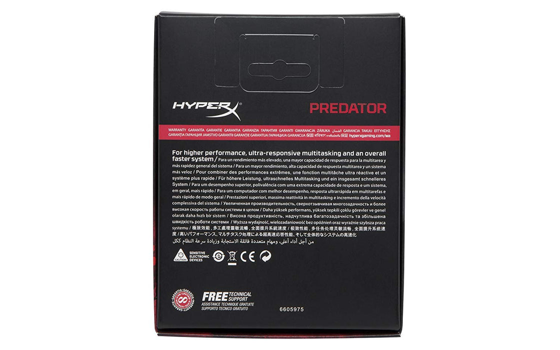 HyperX Predator DDR4 RGB 64GB Kit (4 x 16GB) 3200MHz CL16 DIMM XMP RAM Memory/Infrared Sync Technology- Black (HX432C16PB3AK4/64)