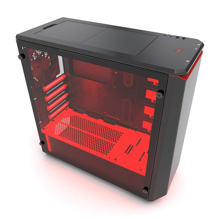 Phanteks Eclipse P400S Silent Edition with Tempered Glass, Black/Red Cases