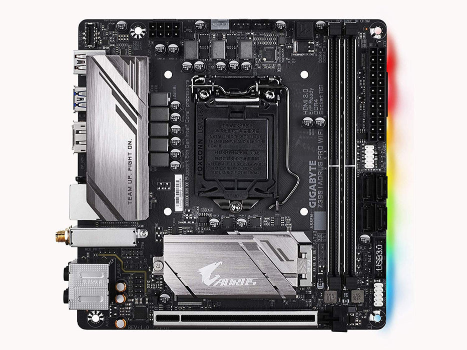 Gigabyte Z390 I AORUS PRO WiFi (Intel LGA1151/Z390/Mini-Itx/M.2/Realtek ALC1220-Vb/Intel GbE LAN/HDMI/Gaming Motherboard)