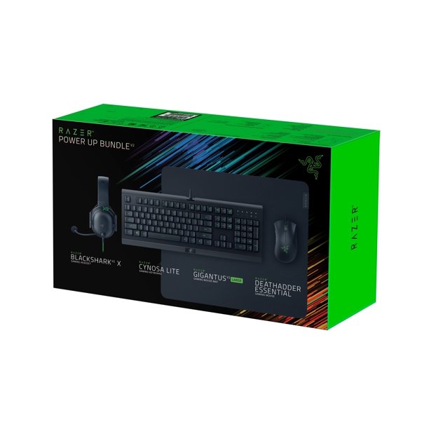 Razer Power Up Gaming Bundle V2 - Cynosa Lite, Gigantus V2 L, DeathAdder Essential, BlackShark V2 X